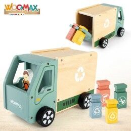 Woomax|Camião de Lixo Woomax Brinquedo 8 Peças 24 x 15 x 13,5 cm (4 Unidades)