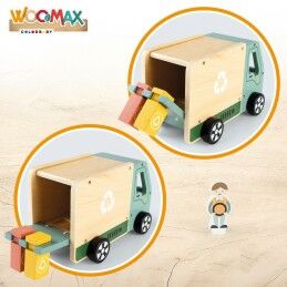Woomax|Camião de Lixo Woomax Brinquedo 8 Peças 24 x 15 x 13,5 cm (4 Unidades)
