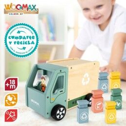 Woomax|Camião de Lixo Woomax Brinquedo 8 Peças 24 x 15 x 13,5 cm (4 Unidades)