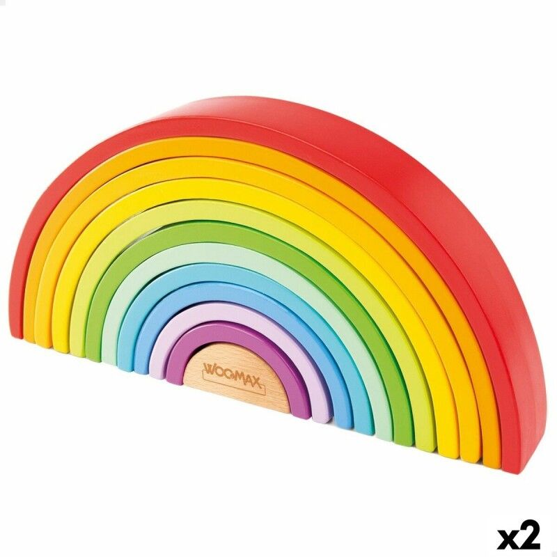 Woomax|Puzzle Infantil de Madeira Woomax Arco-íris 11 Peças 2 Unidades Woomax|Puzzle Infantil de Madeira Woomax Arco-íris 11 Peças 2 Unidades