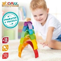 Woomax|Puzzle Infantil de Madeira Woomax Arco-íris 11 Peças 2 Unidades