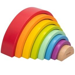 Woomax|Puzzle Infantil de Madeira Woomax Arco-íris 8 Peças 4 Unidades