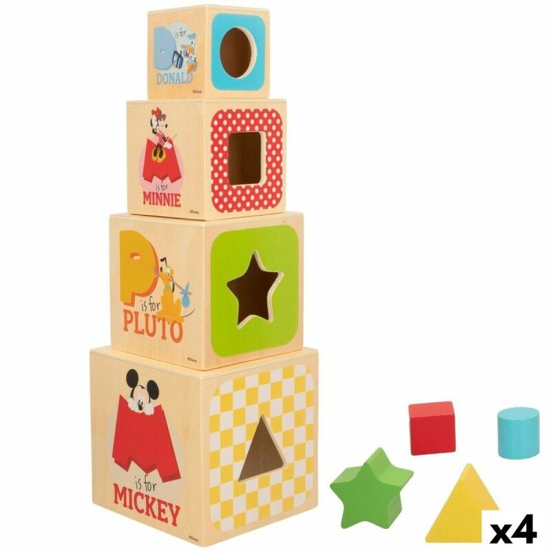 Disney|Blocos Empilháveis Disney 8 Peças 4 Unidades 12,2 x 12,2 x 12,2 cm Disney|Blocos Empilháveis Disney 8 Peças 4 Unidades 12,2 x 12,2 x 12,2 cm