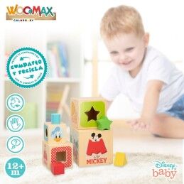 Disney|Blocos Empilháveis Disney 8 Peças 4 Unidades 12,2 x 12,2 x 12,2 cm