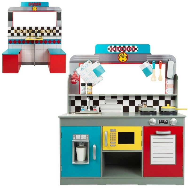 Play & Learn|Cozinha de Brincar Play & Learn Retro 90 x 104 x 58 cm Play & Learn|Cozinha de Brincar Play & Learn Retro 90 x 104 x 58 cm