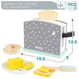 Woomax|Tostadeira de brincar Woomax 8 Peças 19,5 x 12,5 x 8 cm (4 Unidades)
