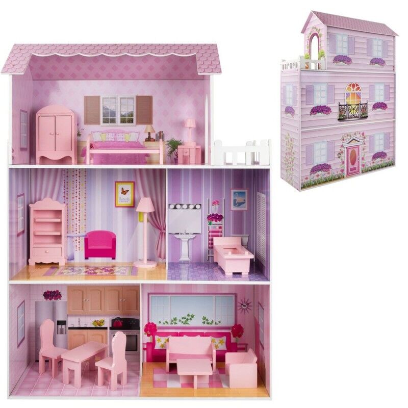 Play & Learn|Casa de Bonecas Play & Learn 14 Partes 80 x 112 x 31 cm