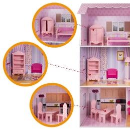 Play & Learn|Casa de Bonecas Play & Learn 14 Partes 80 x 112 x 31 cm
