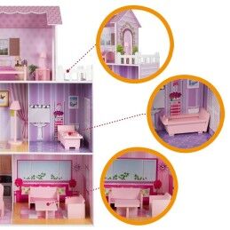 Play & Learn|Casa de Bonecas Play & Learn 14 Partes 80 x 112 x 31 cm