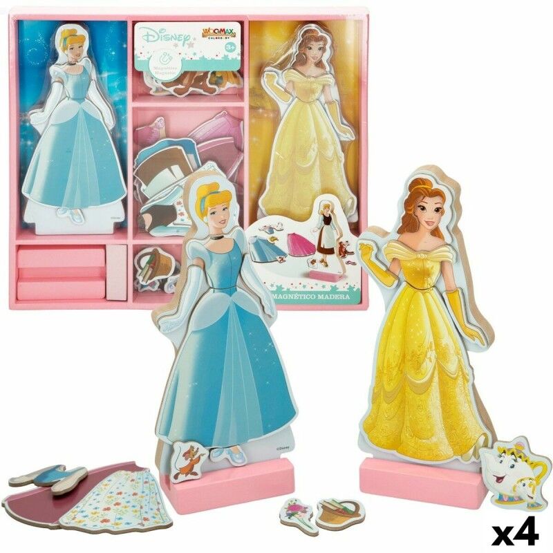 Disney Princess|Figuras Disney Princess 45 Peças 4 Unidades 9 x 20,5 x 1,2 cm