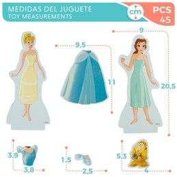 Disney Princess|Figuras Disney Princess 45 Peças 4 Unidades 9 x 20,5 x 1,2 cm