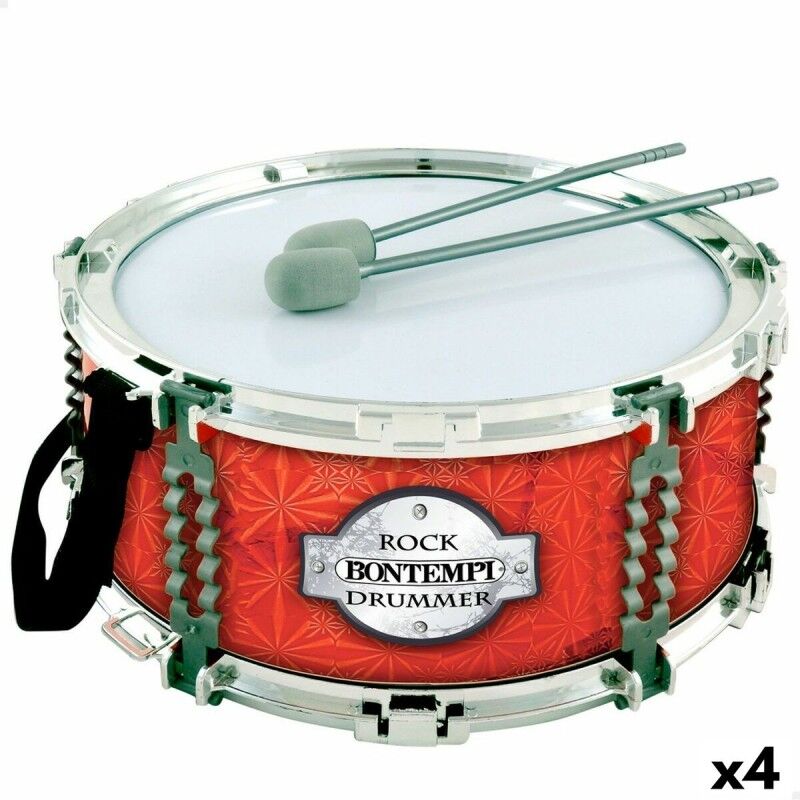 Bontempi|Tambor Bontempi Plástico 30,5 x 13,5 x 30,5 cm (4 Unidades)