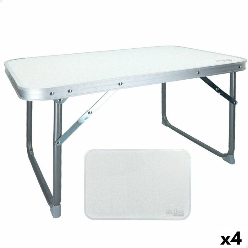 Aktive|Mesa Dobrável Aktive Branco 60 x 40 x 40 cm (4 Unidades) Aktive|Mesa Dobrável Aktive Branco 60 x 40 x 40 cm (4 Unidades)