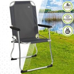 Aktive|Cadeira Dobrável para Campismo Aktive Cinzento escuro 45 x 91 x 47 cm (6 Unidades)