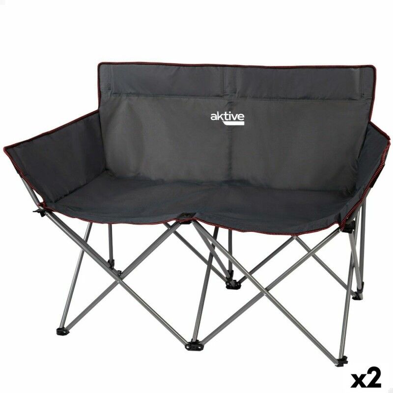 Aktive|Sofá de 2 Lugares Aktive Preto Dobrável 107 x 88 x 63 cm (2 Unidades) Aktive|Sofá de 2 Lugares Aktive Preto Dobrável 107 x 88 x 63 cm (2 Unidades)
