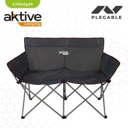 Aktive|Sofá de 2 Lugares Aktive Preto Dobrável 107 x 88 x 63 cm (2 Unidades)