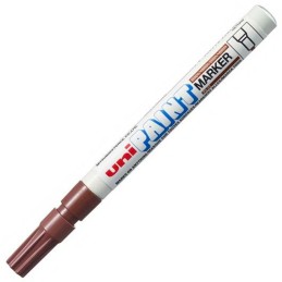 Rotulador permanente Uni-Ball Paint PX-21L Castanho 12 Peças