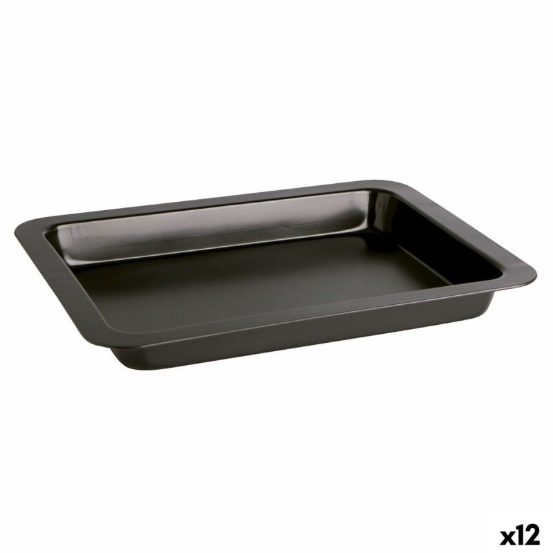 Quid|Bandeja para Forno Quid Sweet Grey Preto Metal 36 x 24 x 4 cm (12 Unidades) Quid|Bandeja para Forno Quid Sweet Grey Preto Metal 36 x 24 x 4 cm (12 Unidades)