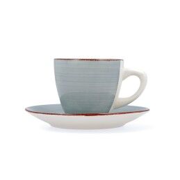 Quid|Conjunto de Chávenas com Pratos Quid Vita Morning Azul Cerâmica (4 Peças) (6 Unidades)