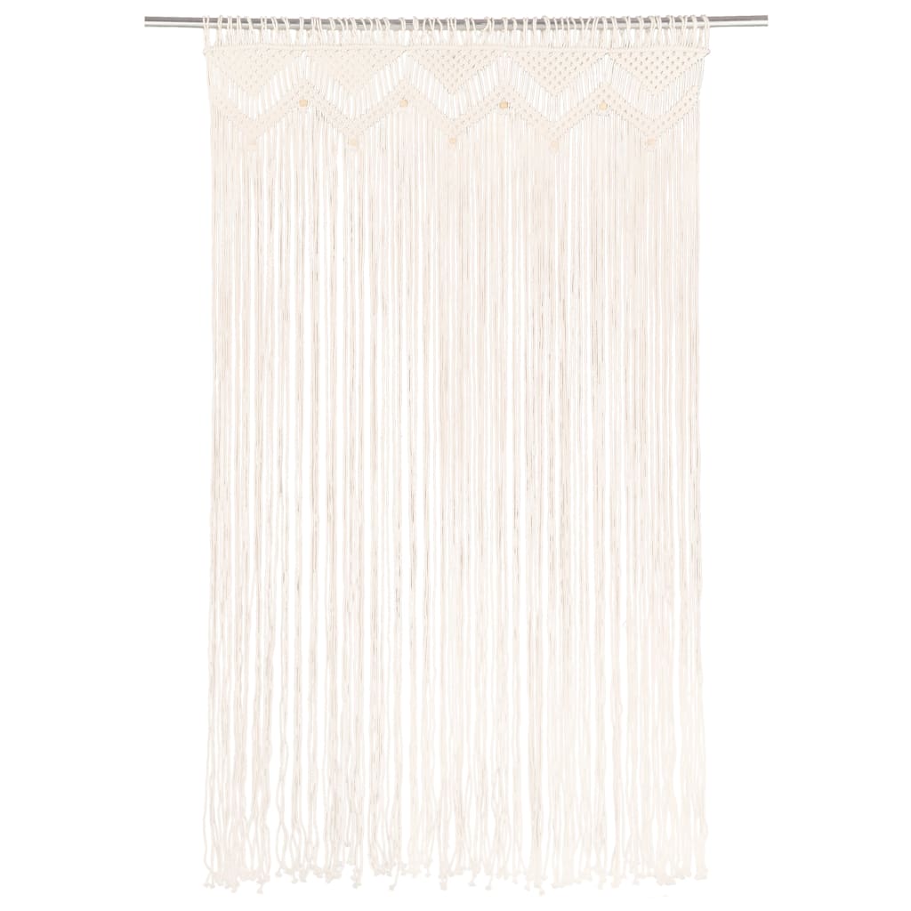 vidaXL Cortina macramé 140x240 cm algodão