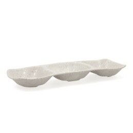 Home ESPRIT|Jogo de Bandejas Home ESPRIT Branco Natural Bambu Rotim 45 x 35 x 13 cm