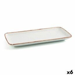 Inde|Conjunto para Aperitivos Inde Bambu Porcelana 29 x 18 x 6 cm Tacho x 2 (6 Unidades)