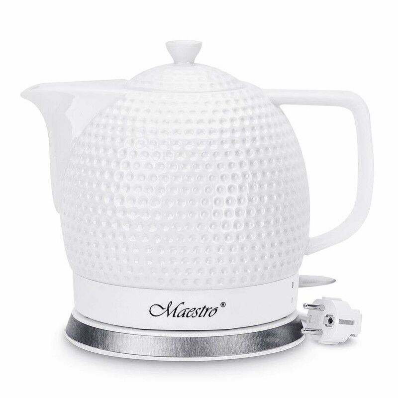 Feel Maestro|Chaleira Feel Maestro MR-067 Branco Cerâmico 1200 W 1,2 L