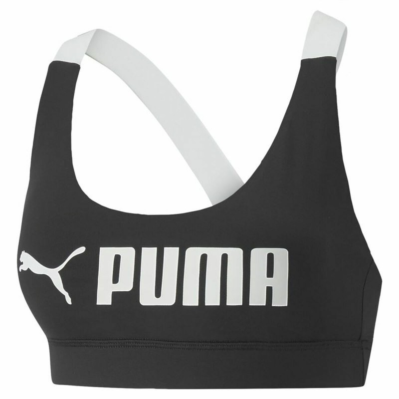 Sutiã Desportivo Puma Preto Branco Multicolor