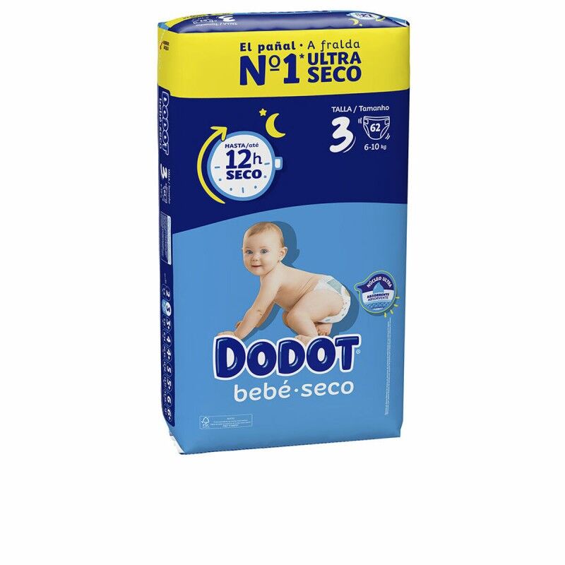 Dodot|Fraldas descartáveis Dodot Dodot Etapas 6-10 kg (62 Unidades) Dodot|Fraldas descartáveis Dodot Dodot Etapas 6-10 kg (62 Unidades)