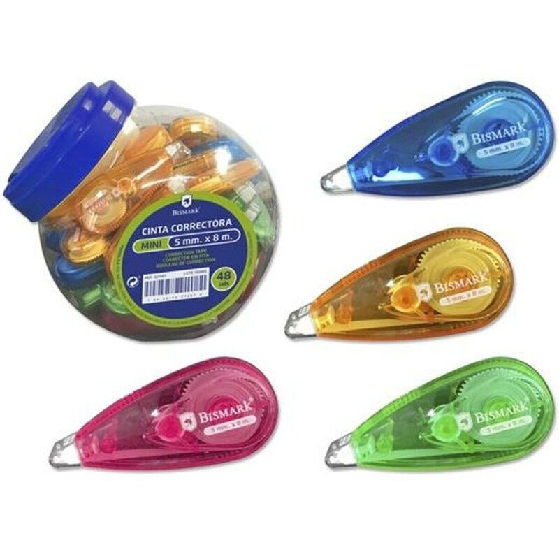 Bismark|Fita Corretora Bismark Mini 8 m 48 Unidades Multicolor Bismark|Fita Corretora Bismark Mini 8 m 48 Unidades Multicolor