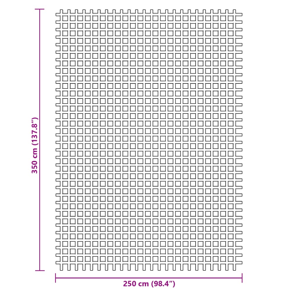 vidaXL Tapete de campismo 3,5x2,5 m verde