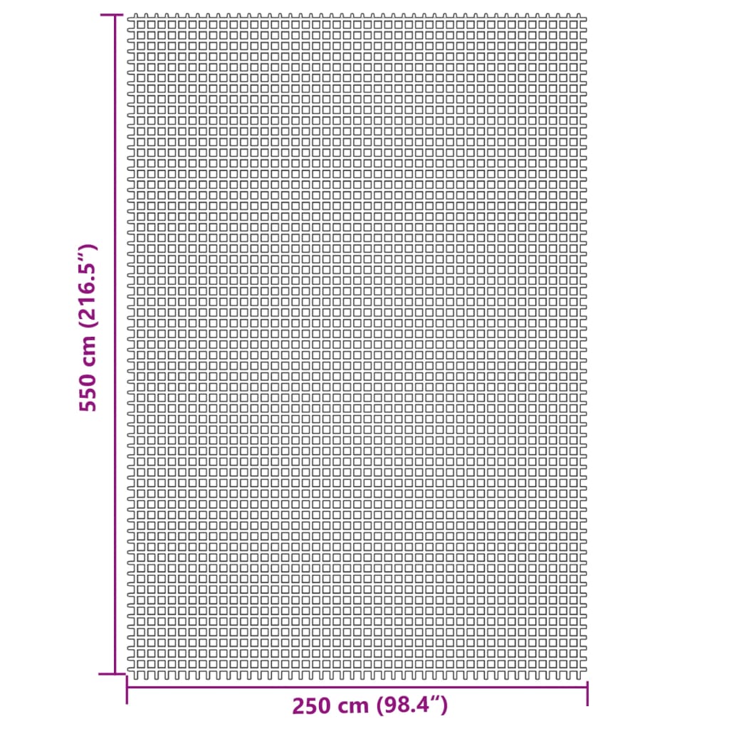 vidaXL Tapete de campismo 5,5x2,5 m creme