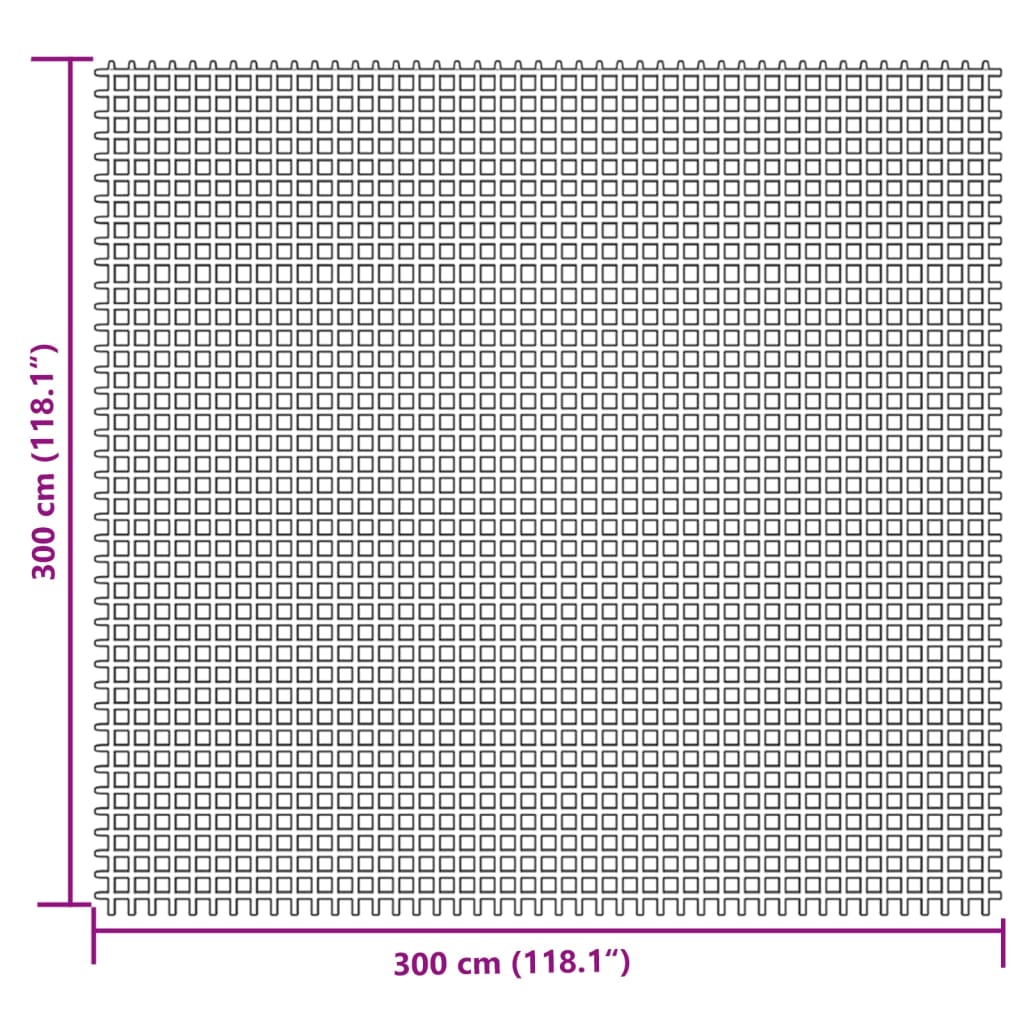 vidaXL Tapete de campismo 3x3 m creme