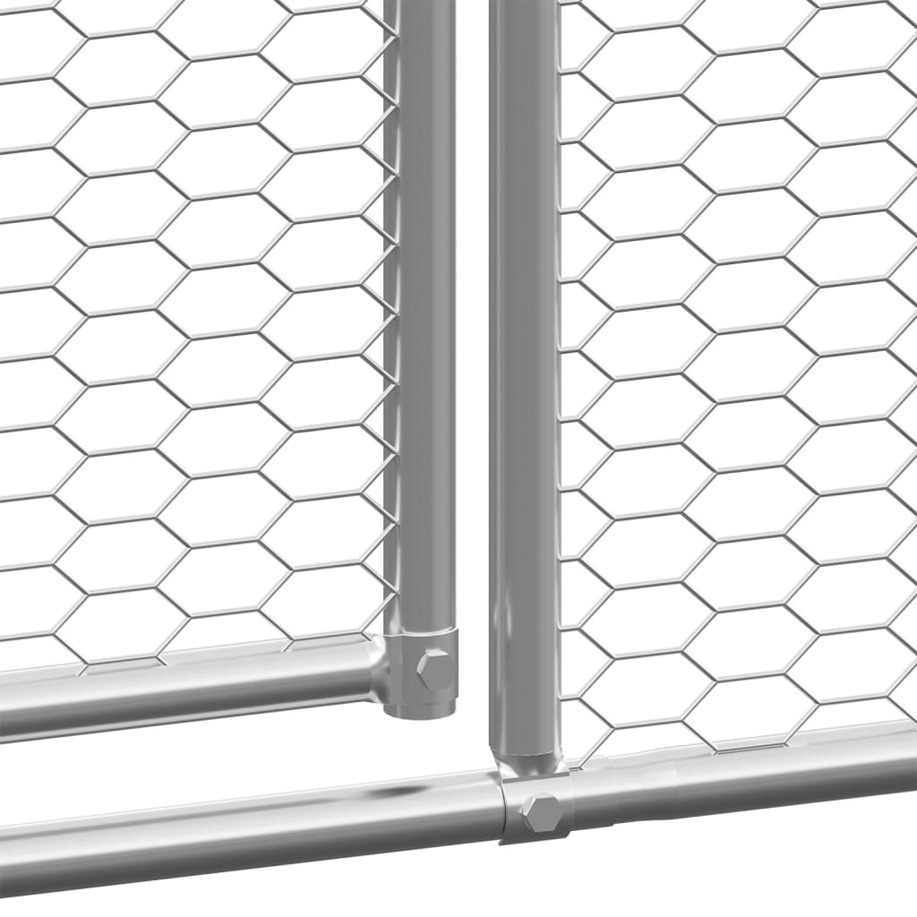 vidaXL Galinheiro 2x10x2 m aço galvanizado