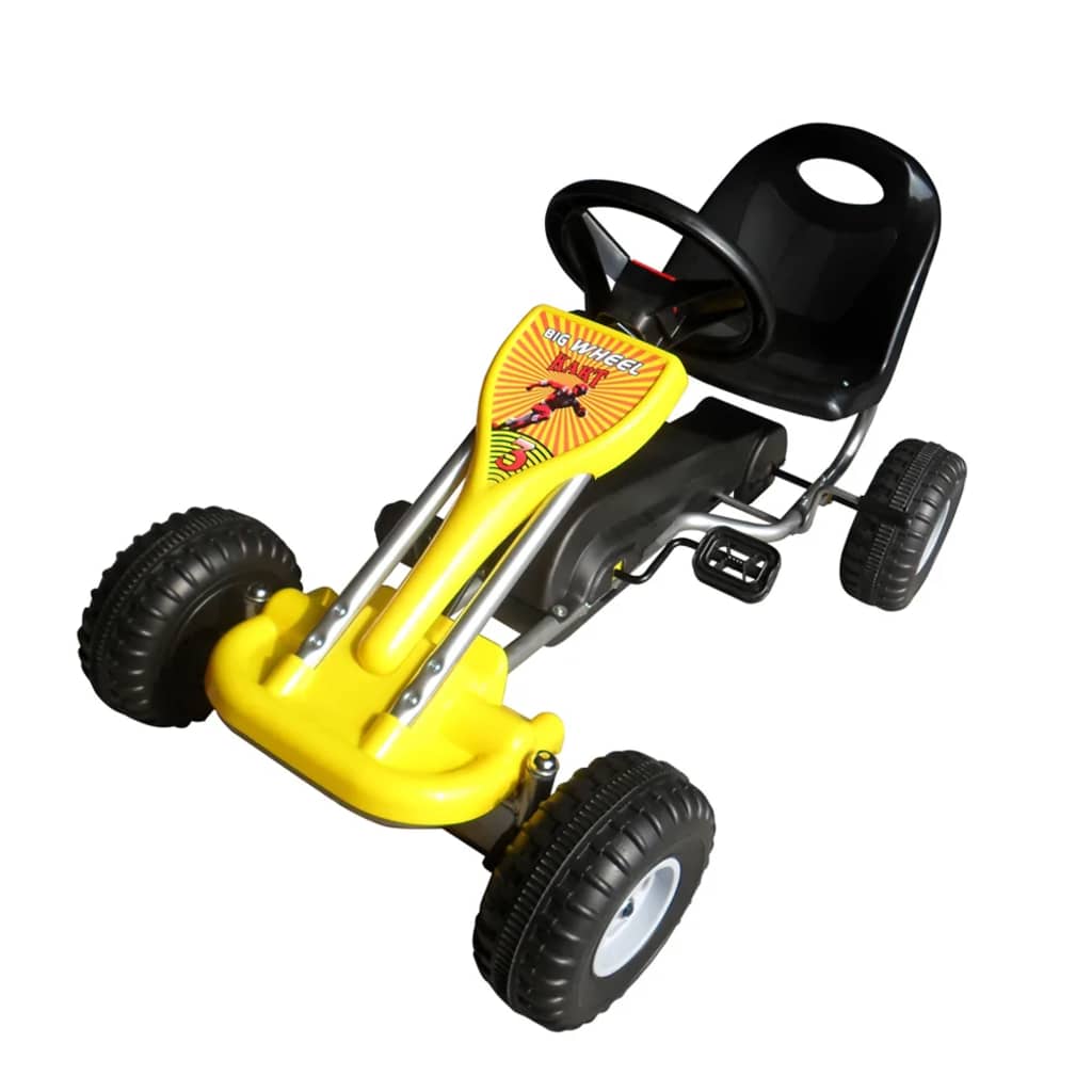 vidaXL Kart a pedais amarelo