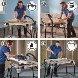Wolfcraft|Banco de trabalho Wolfcraft Master Cut 2600 118,5 x 76,5 x 86,3 cm