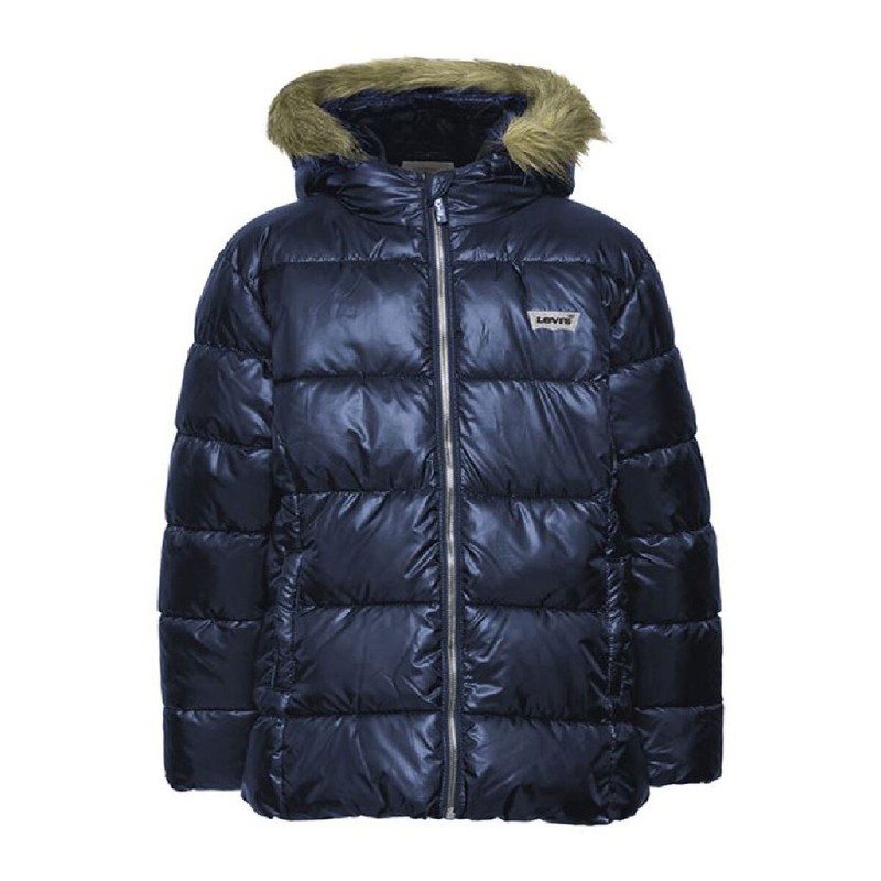 Casaco de Desporto Infantil Levi's Fur Puffer Girl Azul escuro