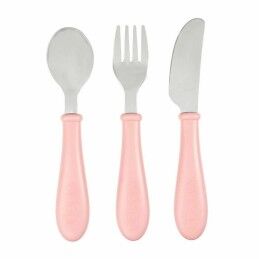 Béaba|Talheres Béaba Cor de Rosa Aço inoxidável 3 Peças