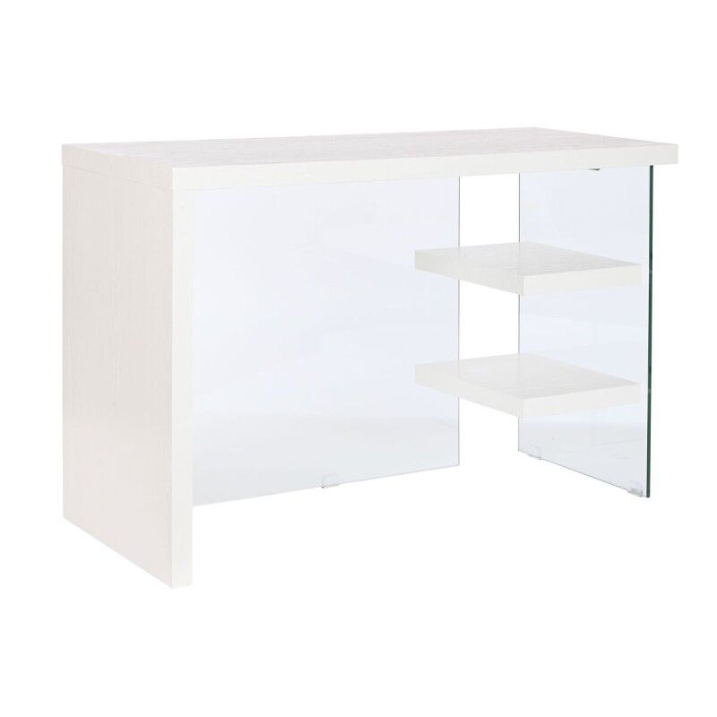 DKD Home Decor|Secretária DKD Home Decor Branco Transparente Cristal Madeira MDF 120 x 50 x 76 cm