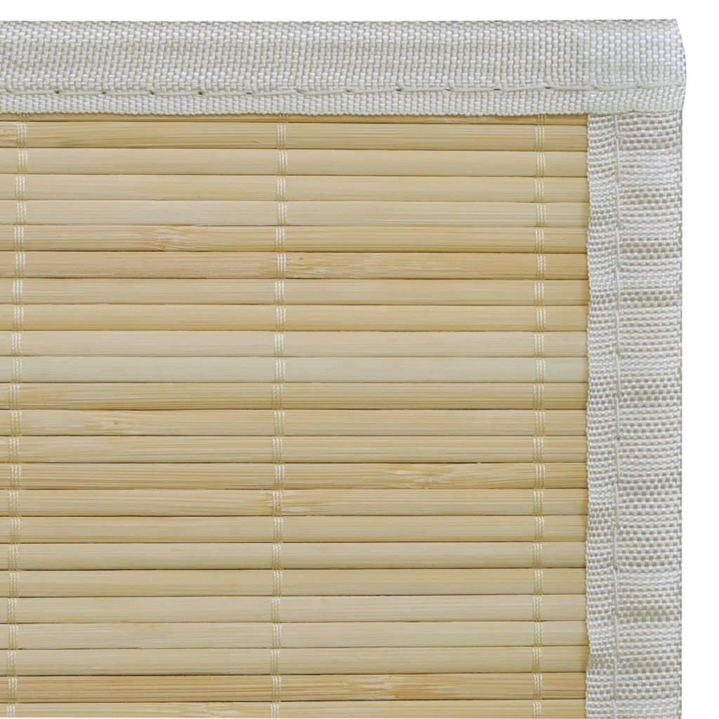 Tapete retangular bambu 150 x 200 cm natural