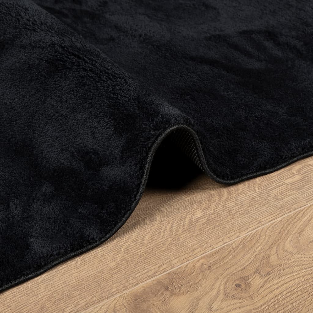 vidaXL Tapete de pelo curto OVIEDO 240x340 cm preto