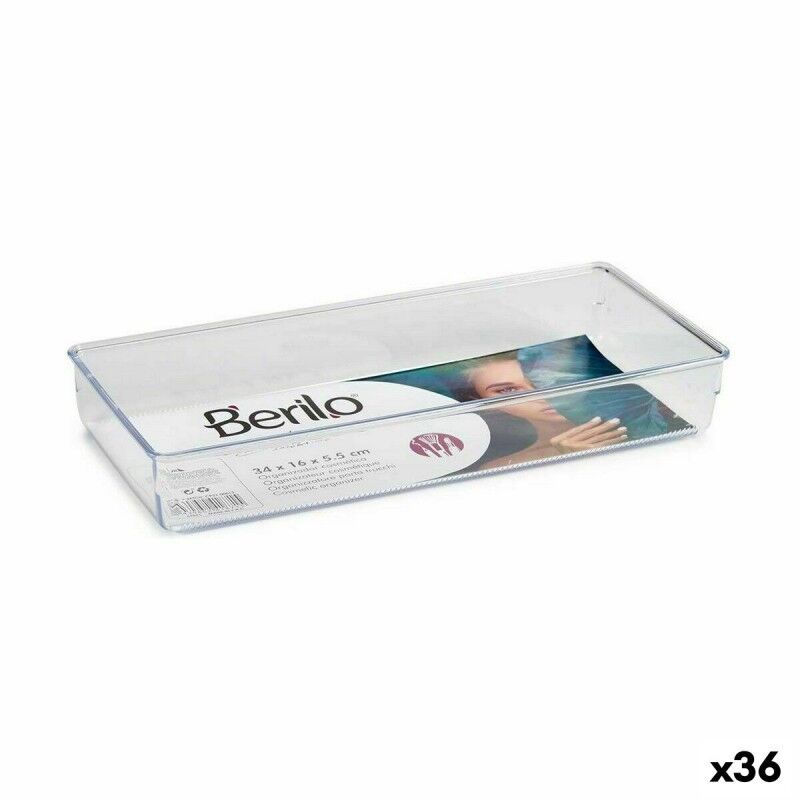 Berilo|Organizador Multiusos Berilo CH99113 Transparente Plástico 15,5 x 5,5 x 34,5 cm Multiusos (36 Unidades) Berilo|Organizador Multiusos Berilo CH99113 Transparente Plástico 15,5 x 5,5 x 34,5 cm Multiusos (36 Unidades)
