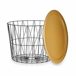 Gift Decor|Mesa de apoio Preto Dourado Metal 62 x 45,5 x 62 cm (4 Unidades)
