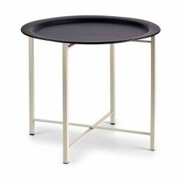 Gift Decor|Mesa de apoio Branco Preto Metal 52 x 44 x 52 cm (4 Unidades)