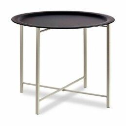 Gift Decor|Mesa de apoio Branco Preto Metal 62 x 48,5 x 62 cm (4 Unidades)