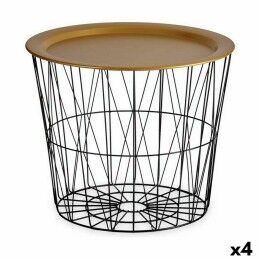 DKD Home Decor|Mesa de apoio DKD Home Decor Pele Ferro Lacado (40 x 40 x 56 cm)
