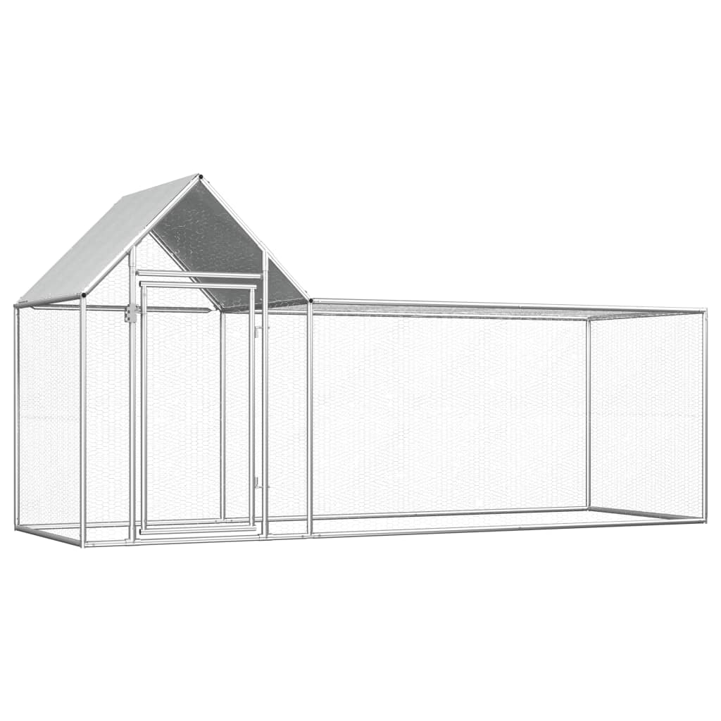 vidaXL Galinheiro 3x1x1,5 m aço galvanizado