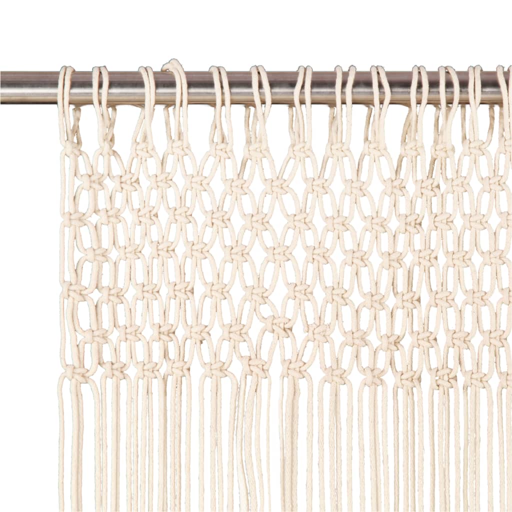 vidaXL Cortina macramé 140x240 cm algodão