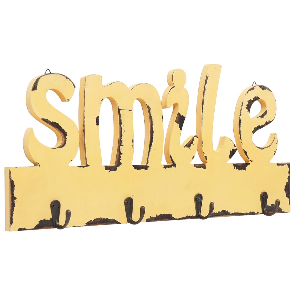 vidaXL Cabide de parede SMILE 50x23 cm