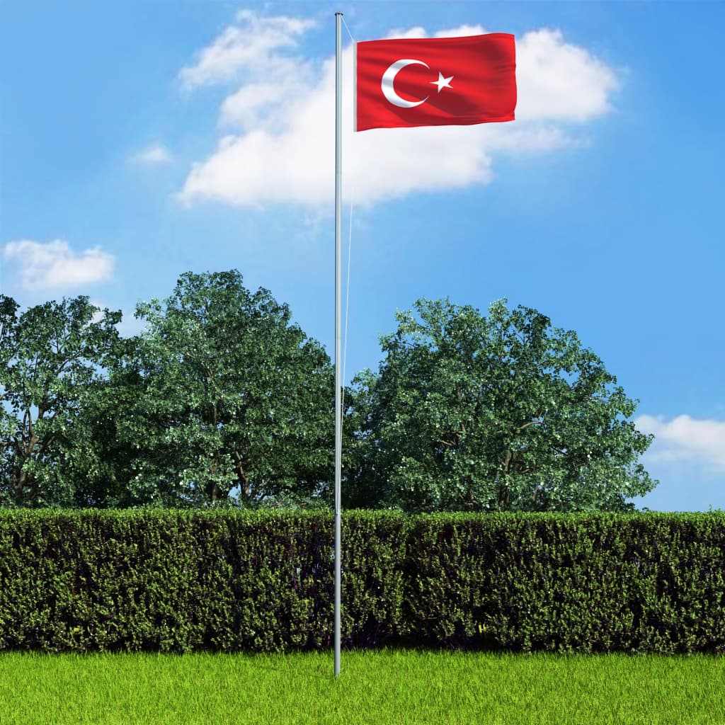 vidaXL Bandeira da Turquia 90x150 cm